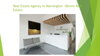 Real Estate Agency in Mornington  Obrien Real Estate