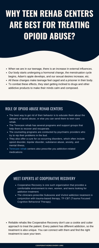 Why Teen Rehab Centers Are Best For Treating Opioid Abuse?