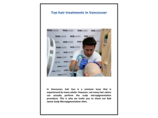 Top hair treatments in Vancouver