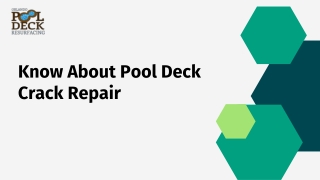 Know About Pool Deck Crack Repair