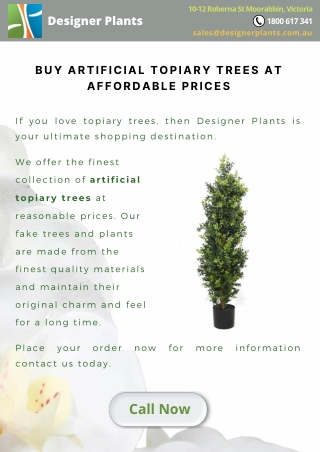 Buy artificial topiary trees at affordable prices