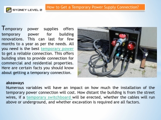 Temporary Power