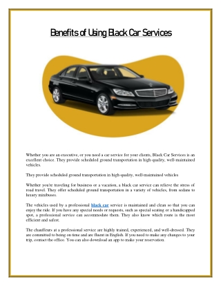 Benefits of Using Black Car Services (1)