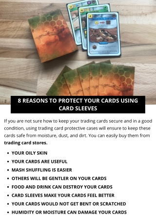 8 REASONS TO PROTECT YOUR CARDS USING CARD SLEEVES