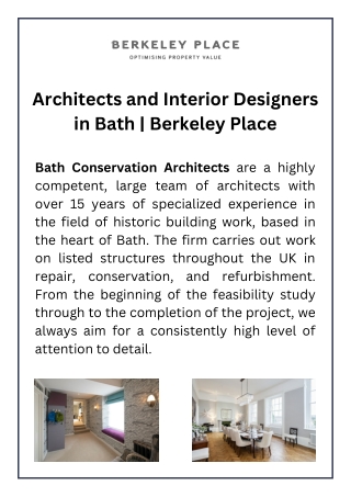 Bath Interior Designers And Architects  Berkeley Place