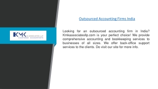 Outsourced Accounting Firms India | Kmkassociatesllp.com