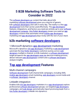 5 B2B Marketing Software Tools to Consider in 2022