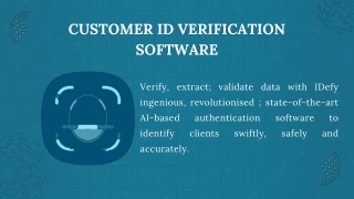 Customer ID Verification Software