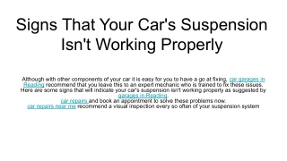 Signs That Your Car's Suspension Isn't Working Properly (1)