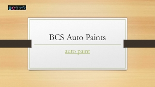 Auto Paint | Bcsautopaints.com.au