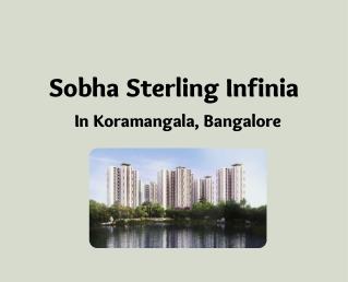 Sobha Sterling Infinia in Koramangala, Bangalore - Brochure