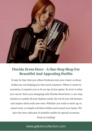 Florida Dress Store - A One-Stop Shop For Beautiful And Appealing Outfits
