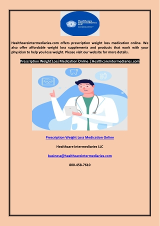 Prescription Weight Loss Medication Online