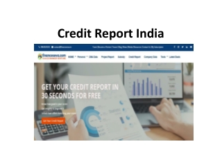 Credit Report India