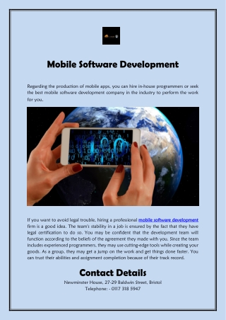 Mobile Software Development