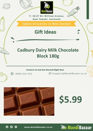 Cadbury Dairy Milk Chocolate Block 180g - Mandi Bazaar