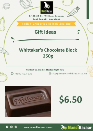 Whittaker's Chocolate Block 250g - Mandi Bazaar