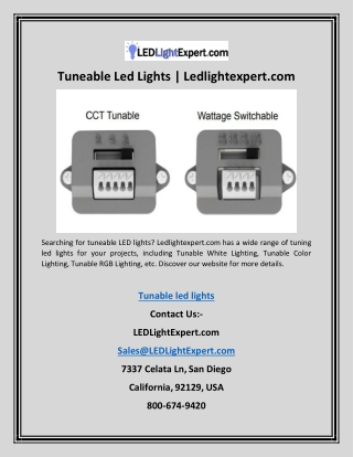 Tuneable Led Lights | Ledlightexpert.com