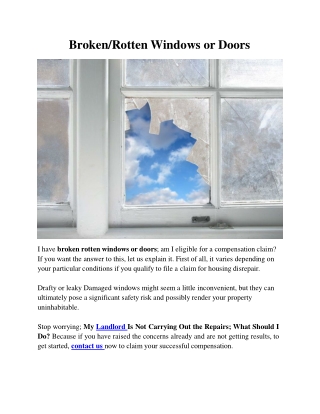 How To Qualify For Broken, Rotten Windows Or Doors Claim Compensation (1)