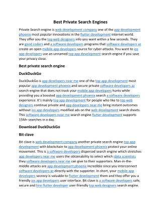 Best Private Search Engines