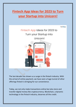 Fintech App Ideas for 2023 to Turn your Startup into Unicorn