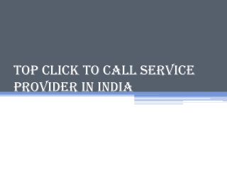 Cloudshope-Top Click to Call Service Provider in India