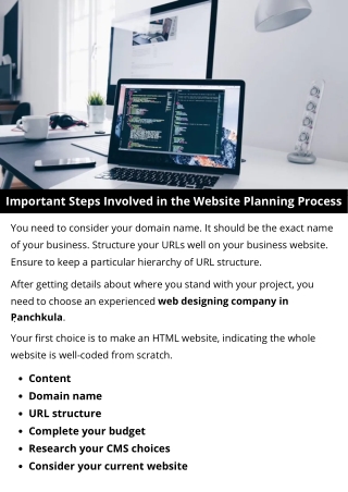 Important Steps Involved in the Website Planning Process