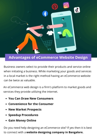 Advantages of eCommerce Website Design