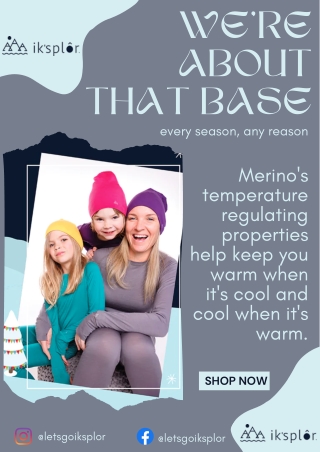 Kids’ Merino Wool Thermal Base Layers