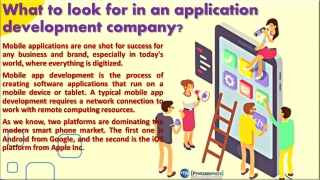 What to look for in an application development company?