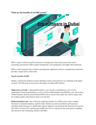 Erp software in Dubai