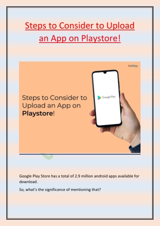 How to upload an app on Play store?