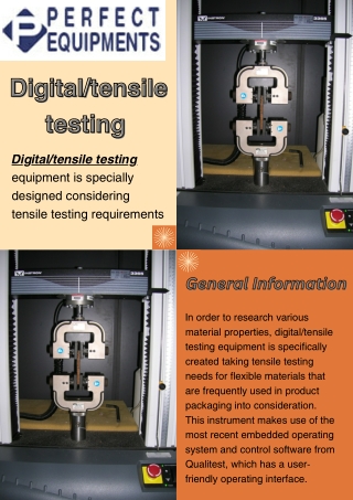 Digital/tensile testing | Perfect Group India