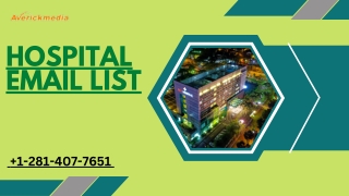 Hospital Email List | 100% Real data