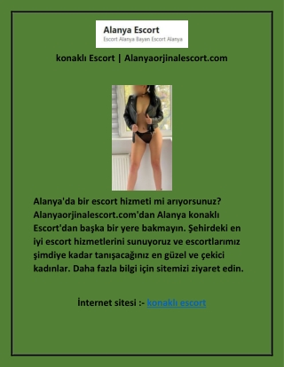 konaklı Escort | Alanyaorjinalescort.com