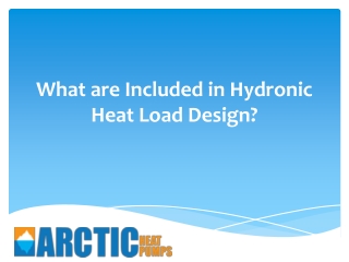What are Included in Hydronic Heat Load Design