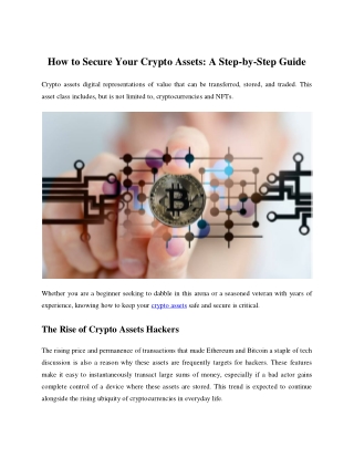 How to Secure Your Crypto Assets: A Step-by-Step Guide