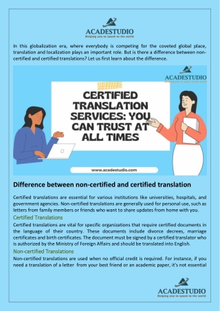 Why use certified translation services