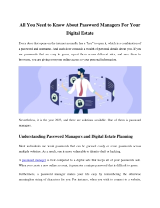 Legacy Suite-SEO-All You Need to Know About Password Manager Automating Your Digital Estate