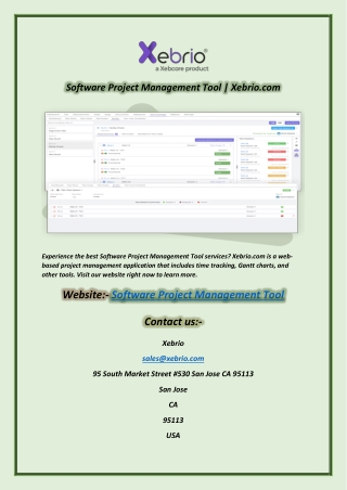 Software Project Management Tool Xebrio
