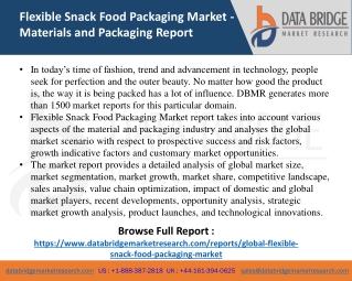 Flexible Snack Food Packaging Market