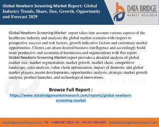 Newborn Screening Market  report