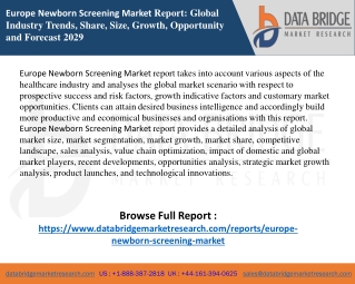 Europe Newborn Screening Market report