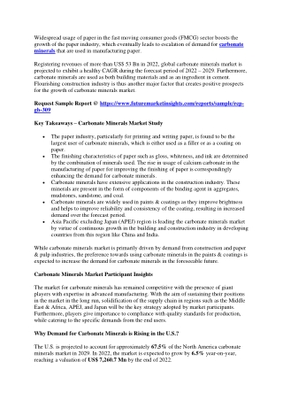 Carbonate Minerals Market Size & Share | Global Industry Report for 2029