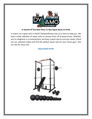 In Search Of The Best Place To Buy Squat Racks In Perth