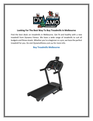 Looking For The Best Way To Buy Treadmills In Melbourne