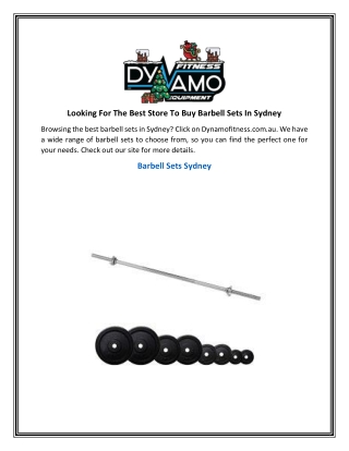 Looking For The Best Store To Buy Barbell Sets In Sydney