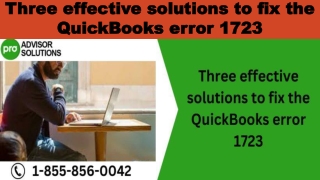 Three effective solutions to fix the QuickBooks error 1723
