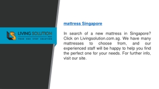 Mattress Singapore   Livingsolution.com.sg