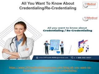 All You Want To Know About Credentialing Re-Credentialing